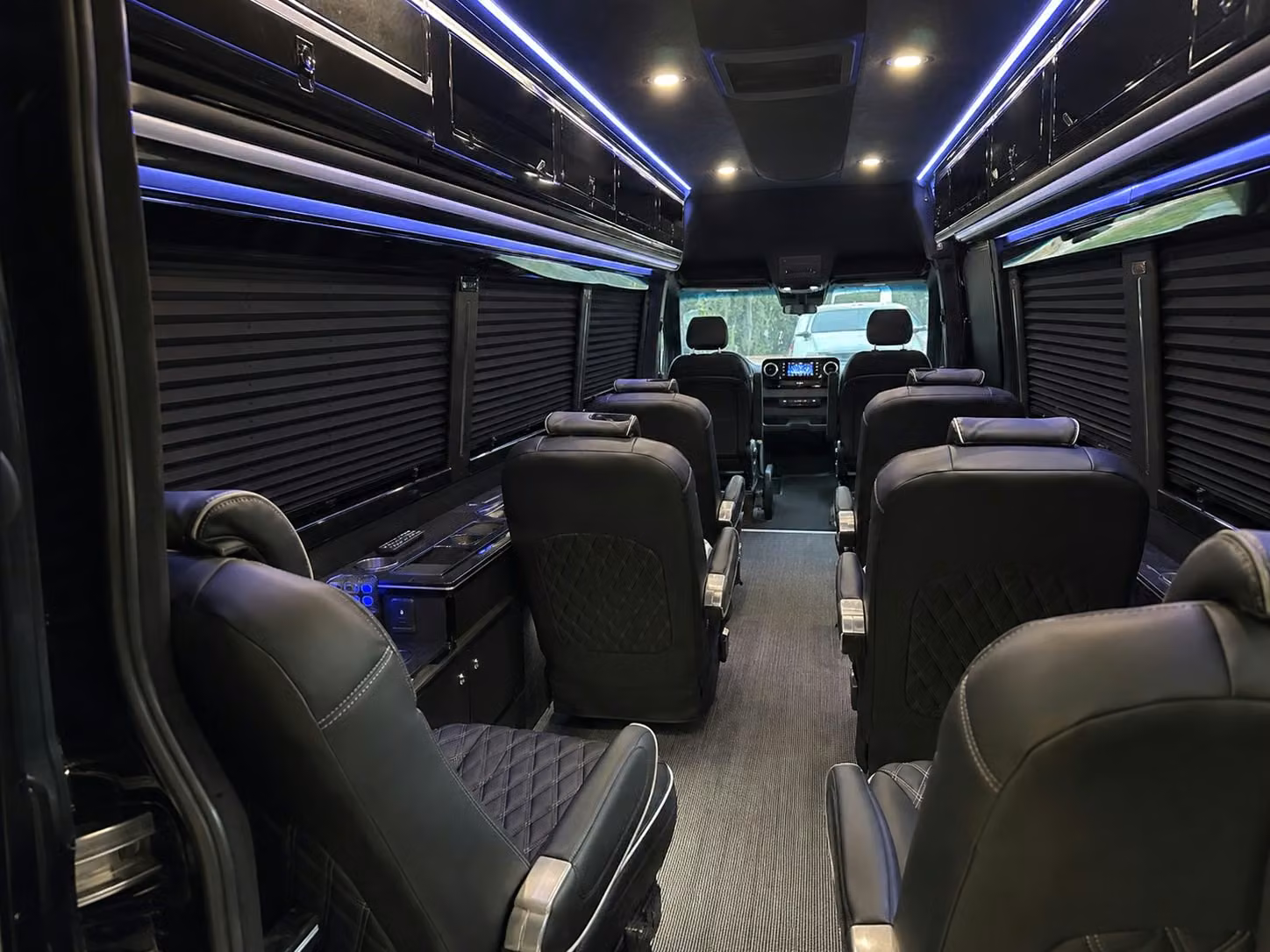sprinter van with driver inside